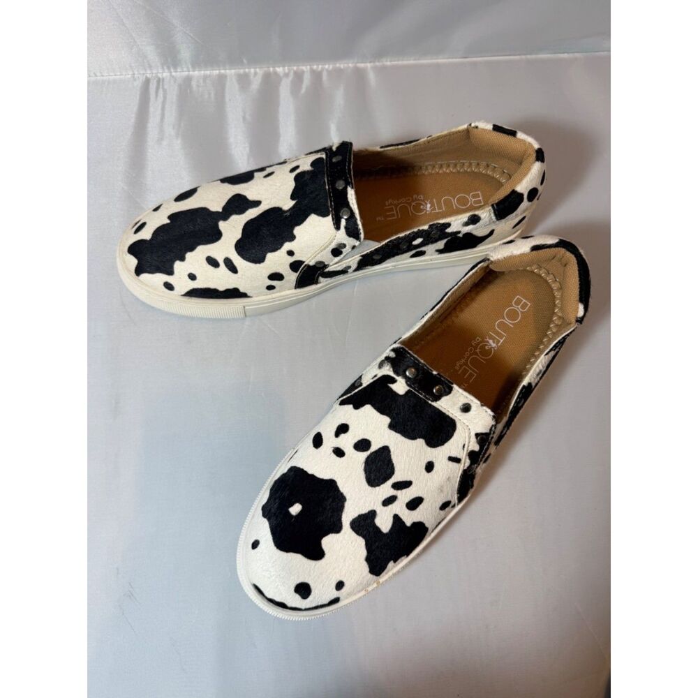Boutique by Corkys Cow Print Slip-On Sneakers Size 10